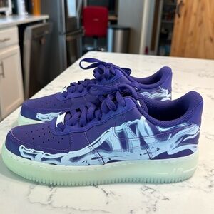 Nike Air Force 1 Purple Skeleton size 9 women’s/7.5 men’s